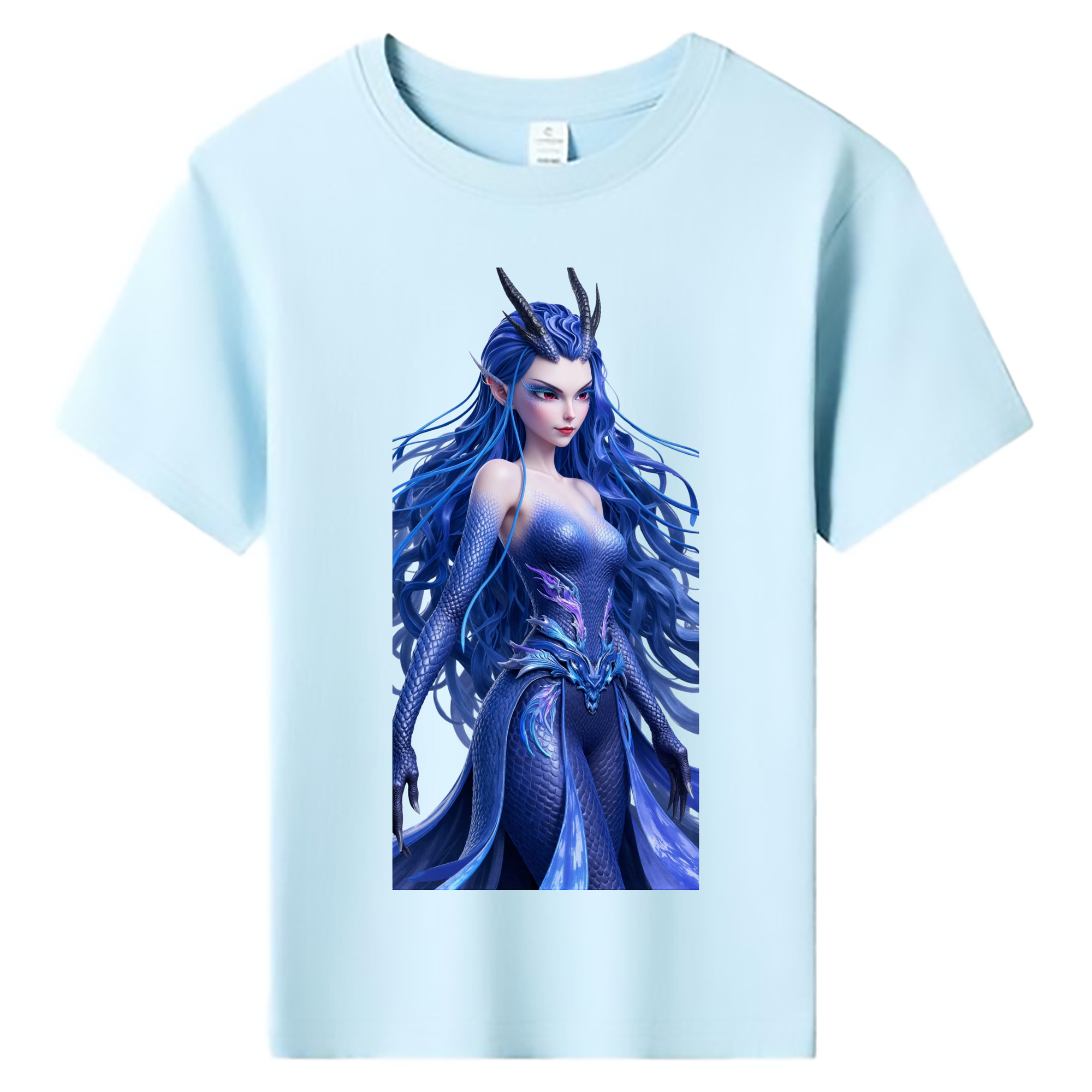 （画像用） Ne Zha 2 ナタ 魔童の大暴れ 綿100％キッズTシャツ（フロントプリント）